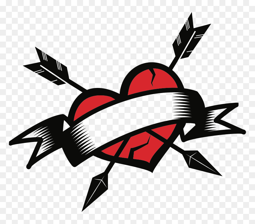 Pierced Heart - Clip Art, HD Png Download - png cracks