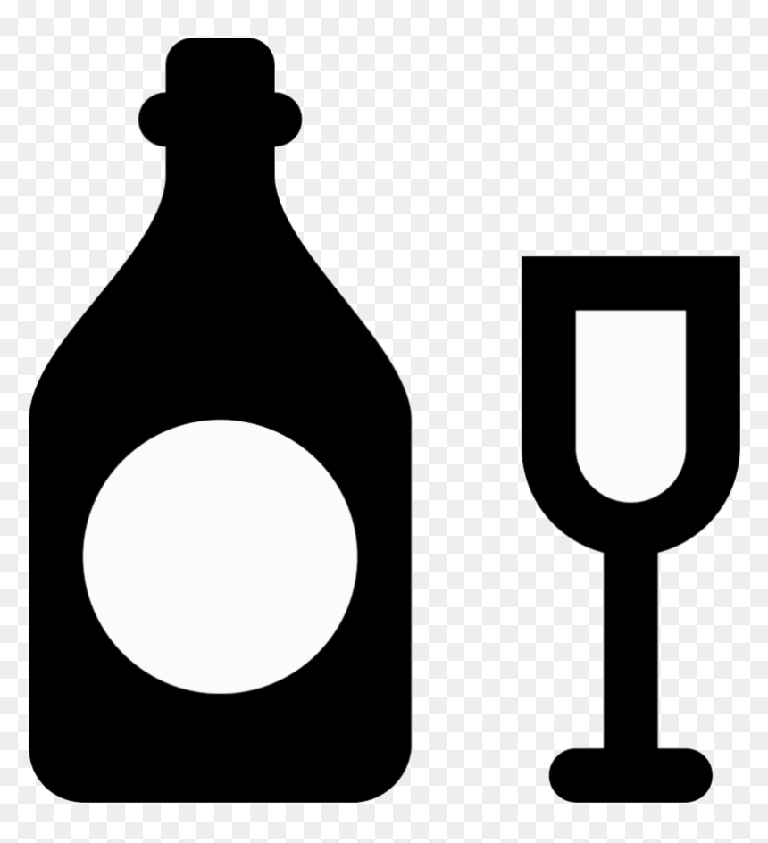 Alcohol Banner Royalty Free Vector Icon Clipart Black - Alcohol Clipart Transparent Background, HD Png Download - alcohol icon png