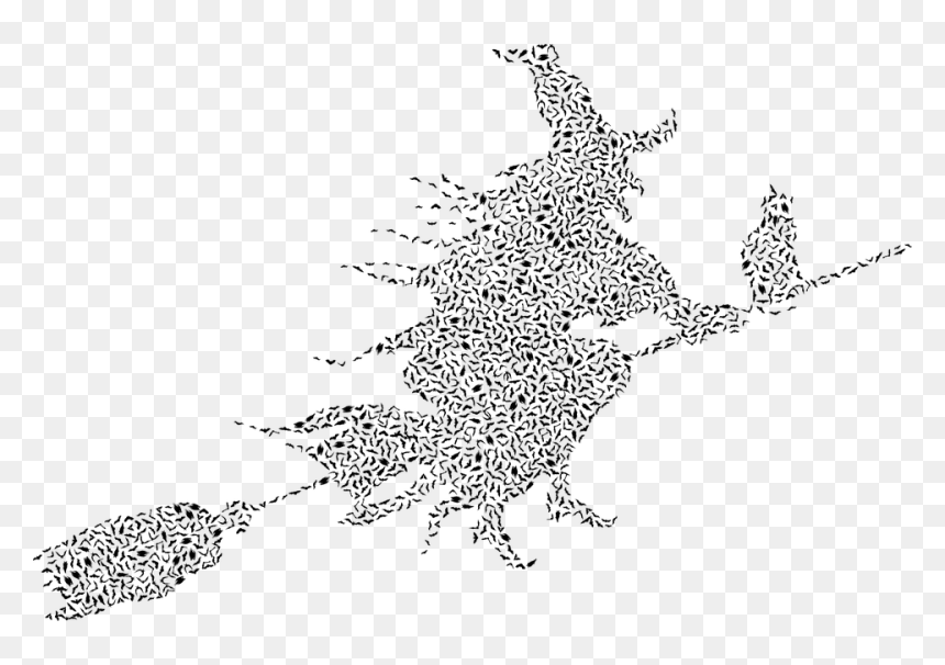 Halloween Scary Witch With Broom, HD Png Download - wicked witch png