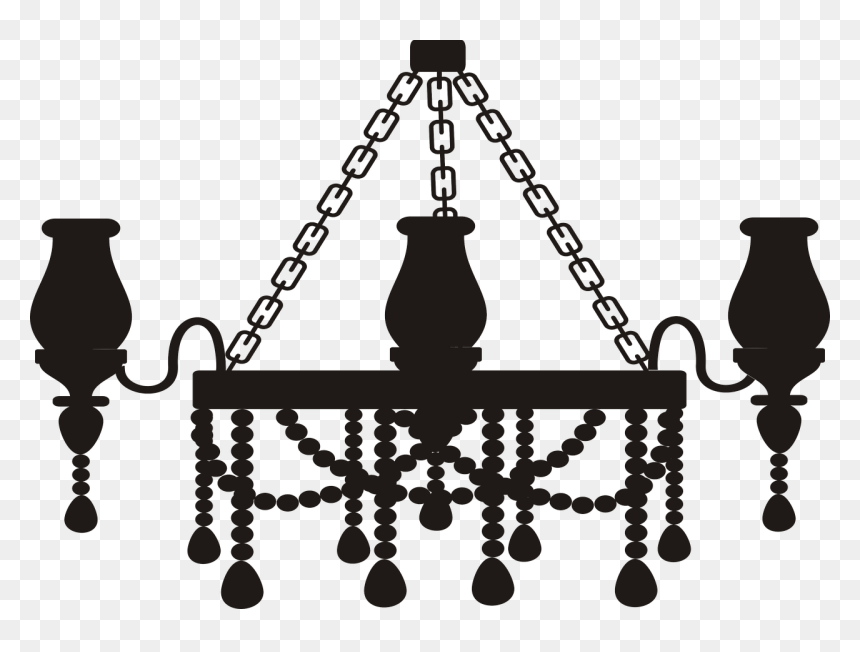 Chandelier Silhouette Png, Transparent Png - ceiling lamp png