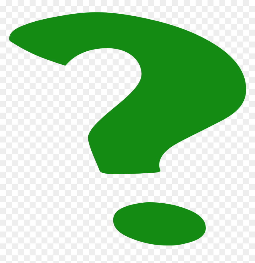 Green Question Mark Png, Transparent Png - green question mark png