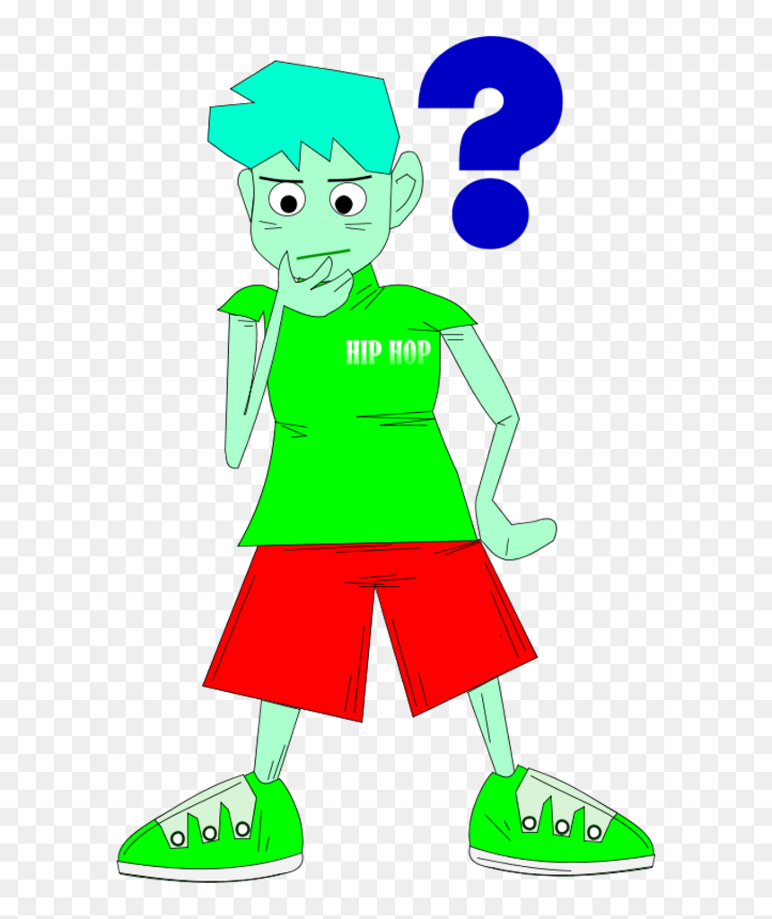 Vector Clip Art - Boy Question Clipart, HD Png Download - green question mark png