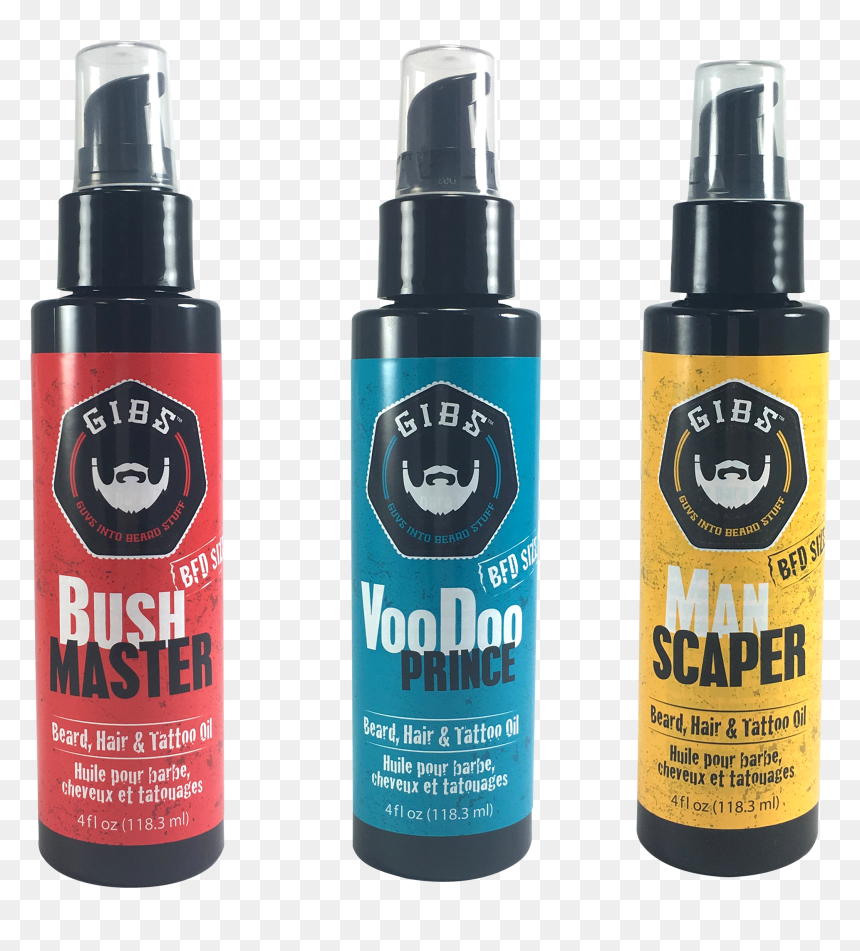 Gibs Beard Hair And Tattoo Oil Manscaper 1oz , Png - Beard, Transparent Png - beard hair png