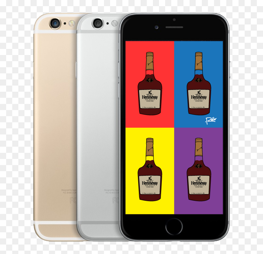 "henny Warhol - New Phone, HD Png Download - henny bottle png