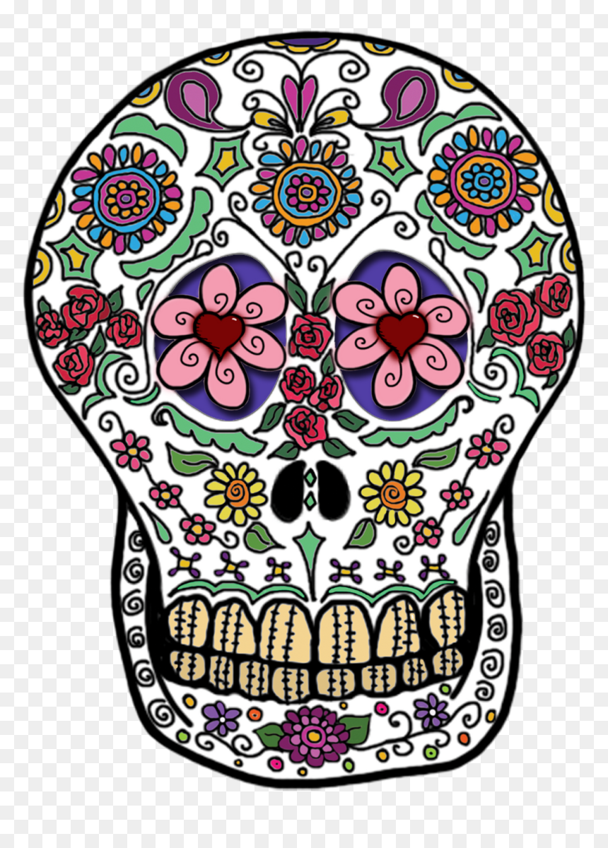 Skulls Transparent Day The Dead - Skeletons For Day Of The Dead Transparent, HD Png Download - day of the dead skull png