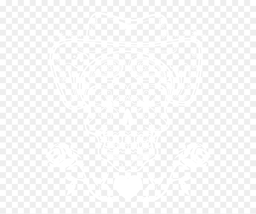 Clip Art With Cowboy Hat Wild - Day Of The Dead Skull With Cowboy Hat, HD Png Download - day of the dead skull png