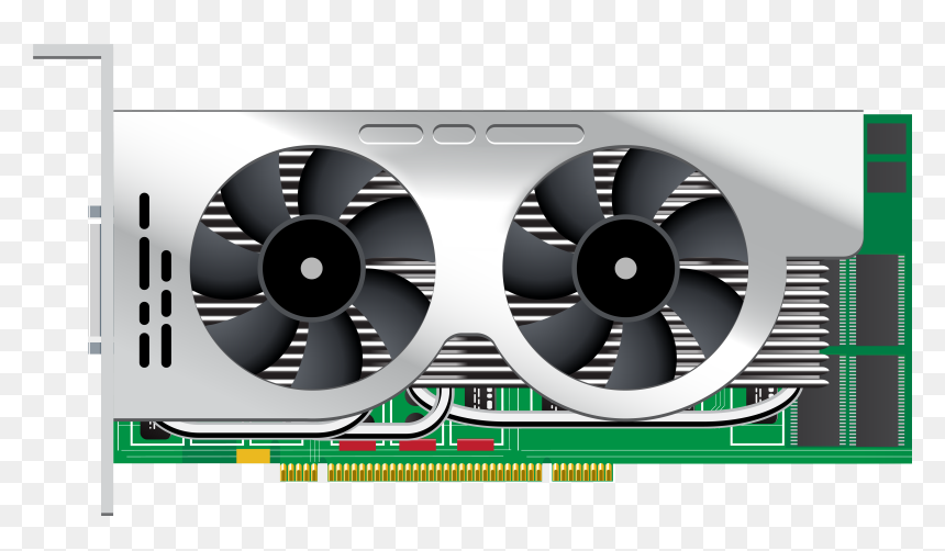 Dualcore Computer Videocard Png Clipart - Видеокарта Png Без Фона, Transparent Png - computer clip art png