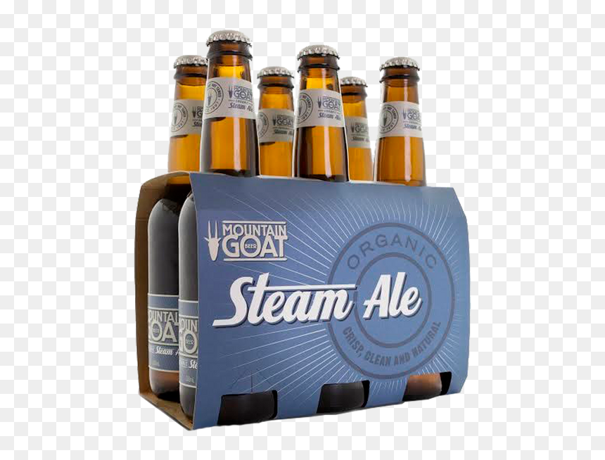 Two 6 Packs Of Mountain Goat Organic Steam Ale For - Mountain Goat Hightail Ale, HD Png Download - miller lite bottle png