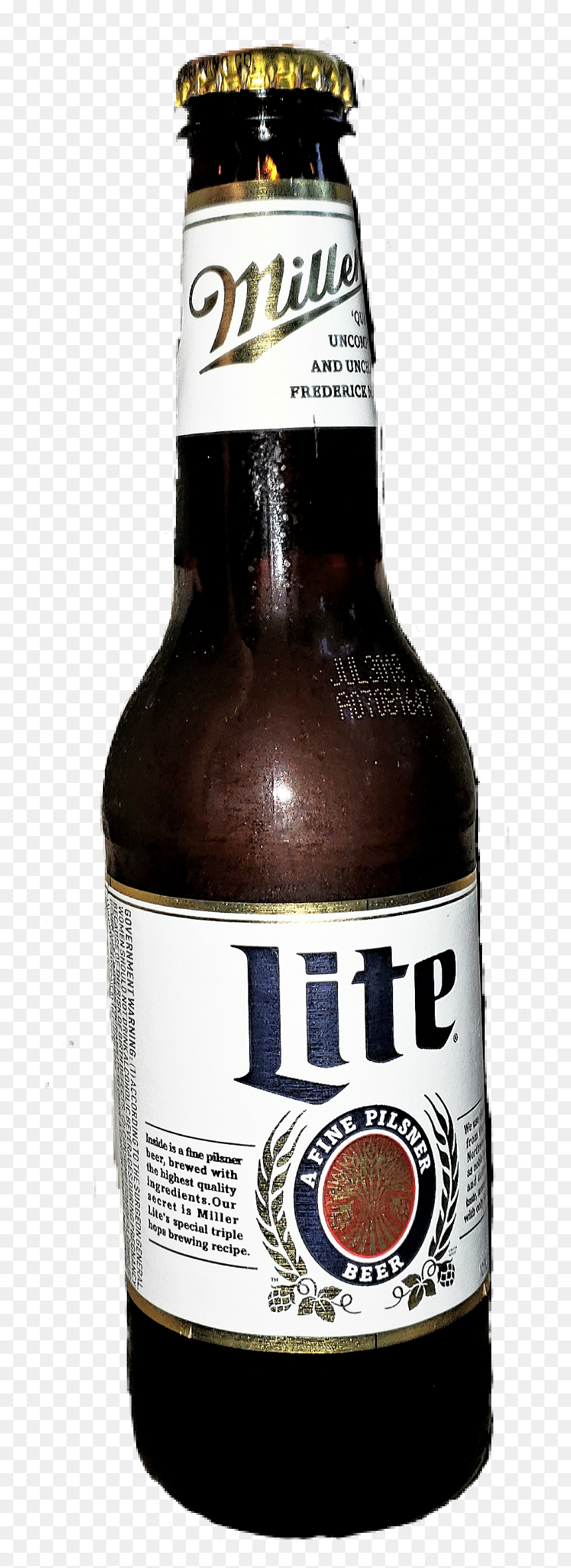 #miller - Glass Bottle, HD Png Download - miller lite bottle png
