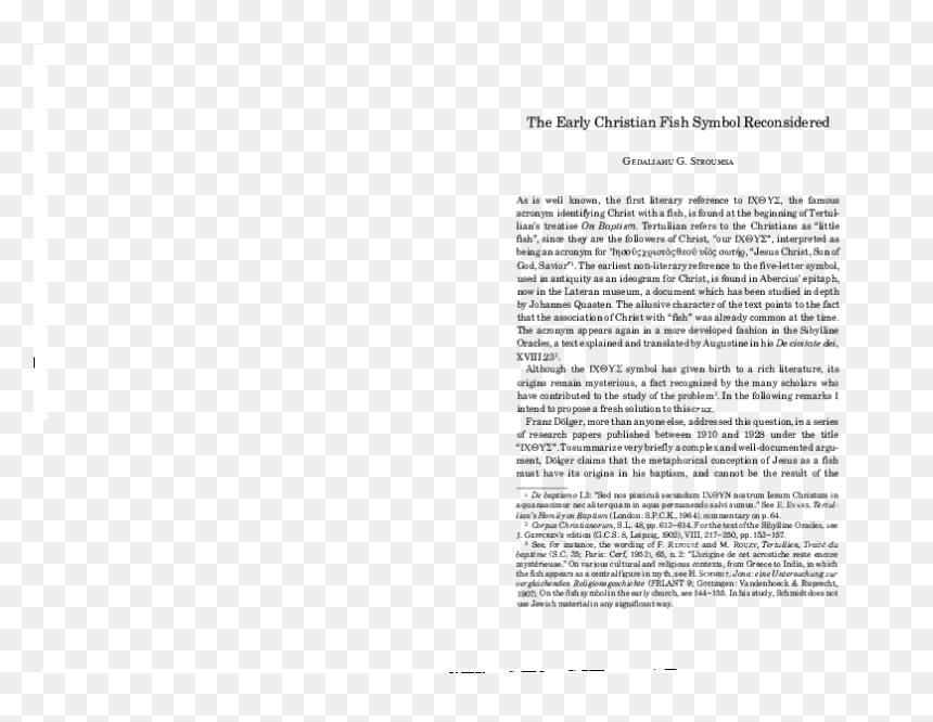 Document, HD Png Download - christian fish symbol png