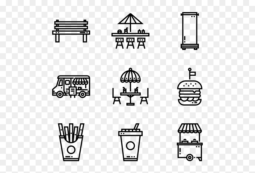 Food Truck Line Icon, HD Png Download - food truck icon png