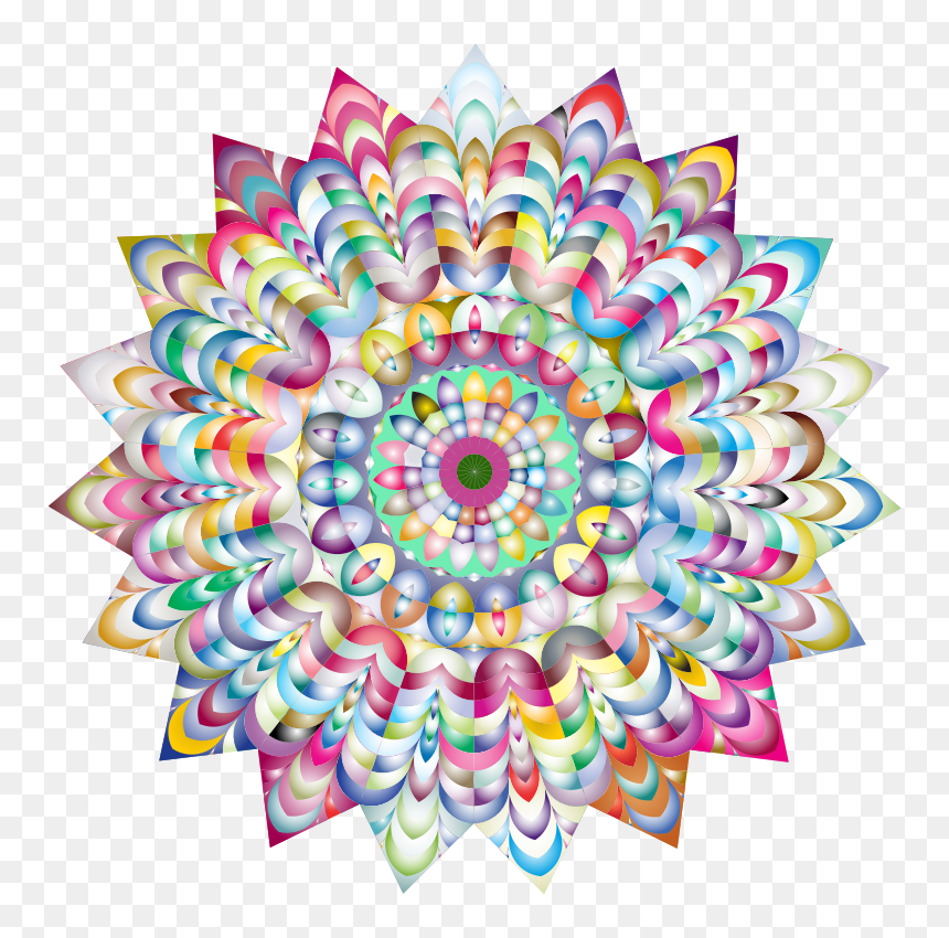 Prismatic Hypnotic Mandala - 萬花筒 Png, Transparent Png - png mandala