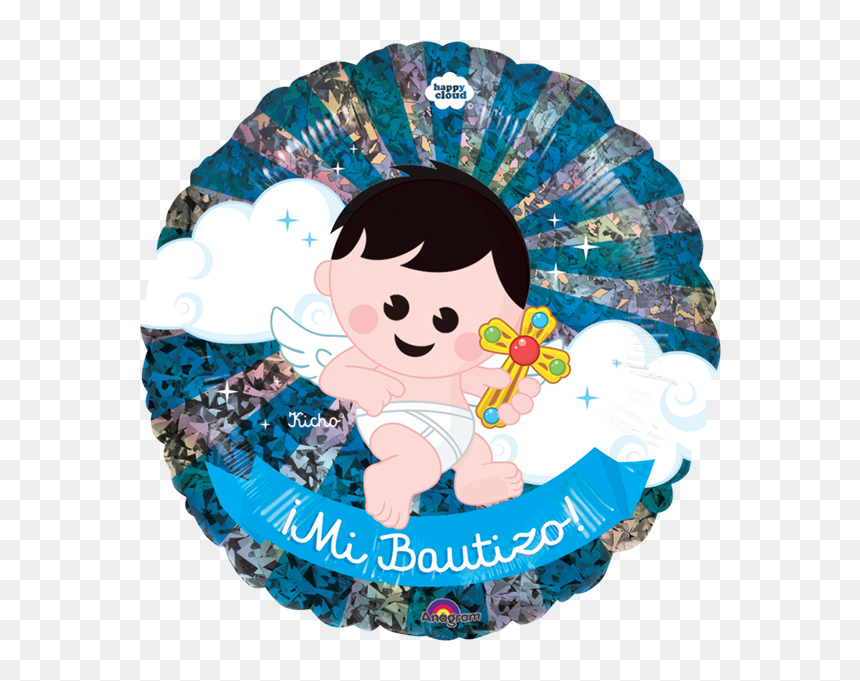 Globo Mi Bautizo Niño Clipart , Png Download - Happy Cloud Globo, Transparent Png - angel bautizo png