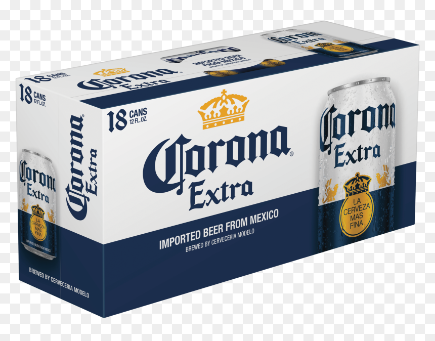 Corona Extra 18 Pack Cans, HD Png Download - cerveza modelo png