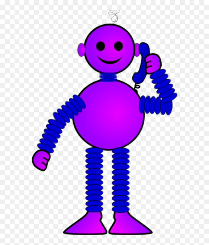 Robot Talking On Telephone - Tongue Twisters Funny Jokes, HD Png Download - telephone vector png
