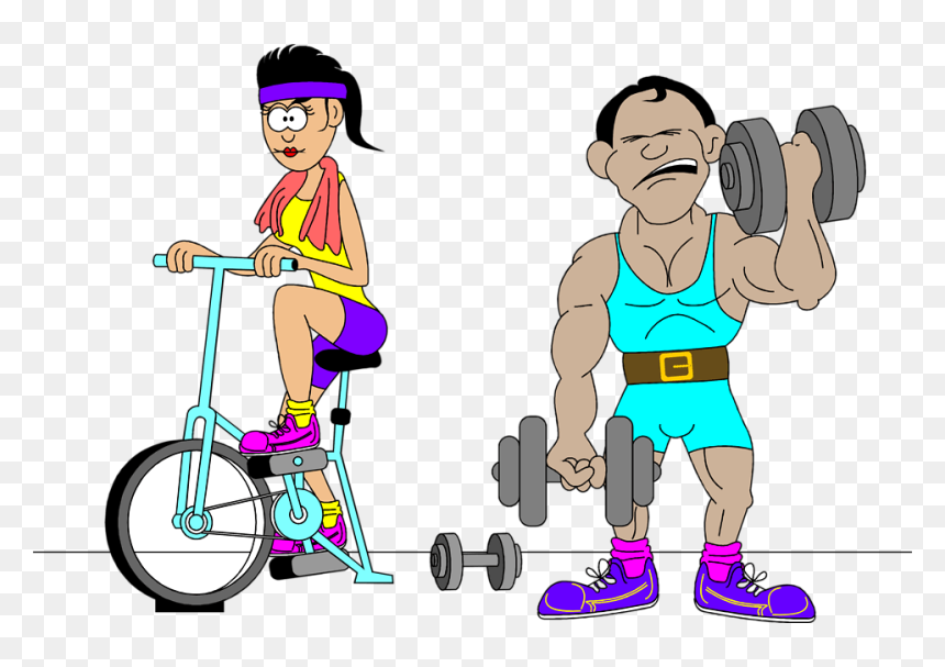 Clip Art People Working Out Clipart - Free Clip Art Exercising, HD Png Download - people working out png