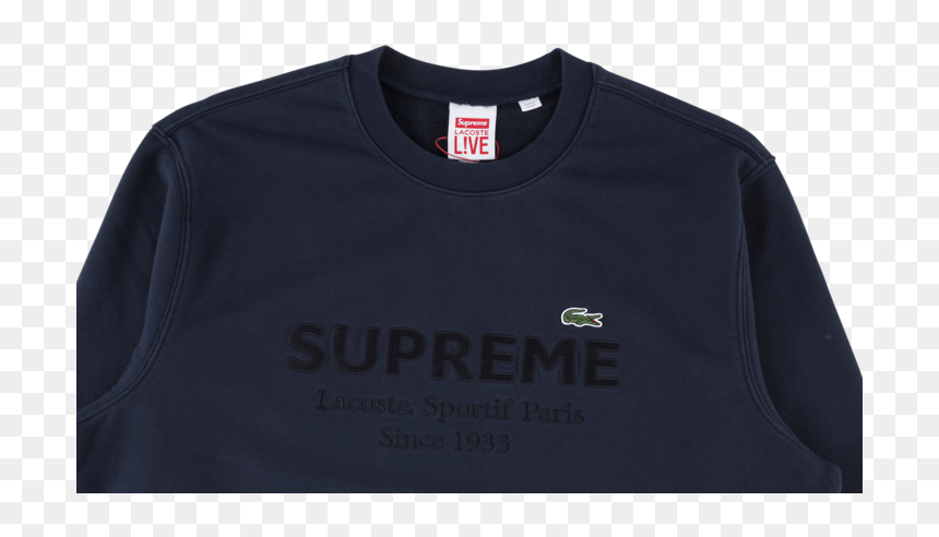 Supreme Lacoste Crewneck "ss, HD Png Download - lacoste png