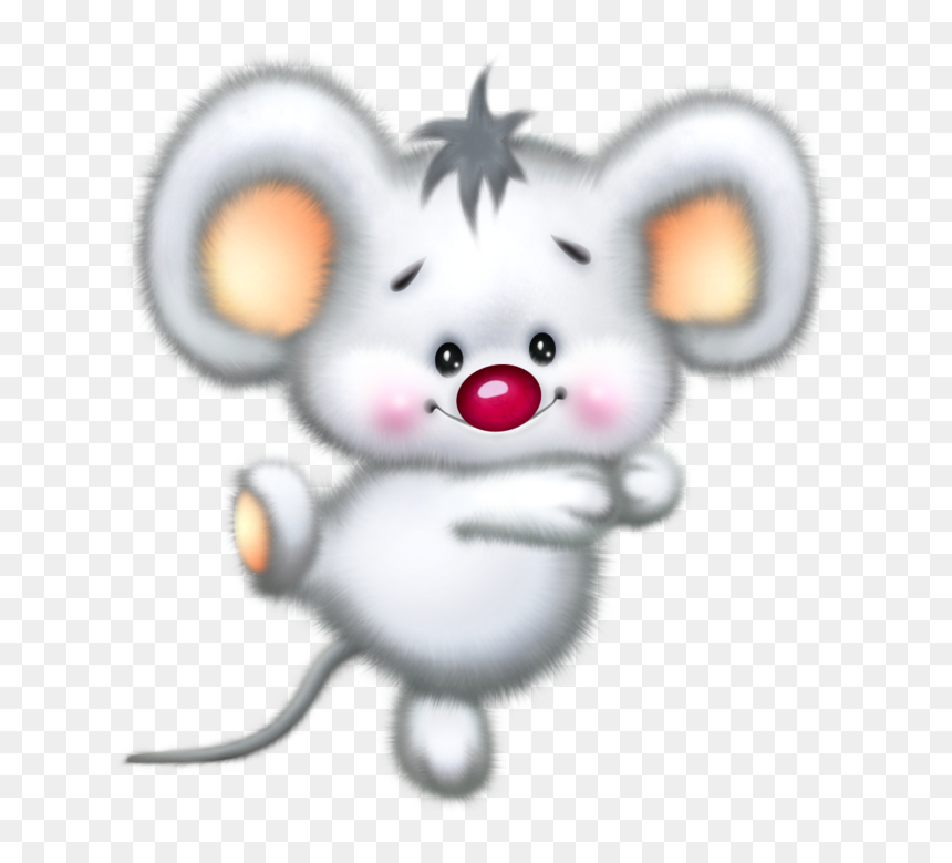 Rat Clipart Mouse Trap Game - Cute White Mouse Cartoon, HD Png Download - mouse trap png