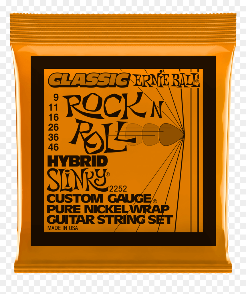 Ernie Ball Hybrid Slinky Classic Rock N Roll Pure Nickel, HD Png Download - slinky png