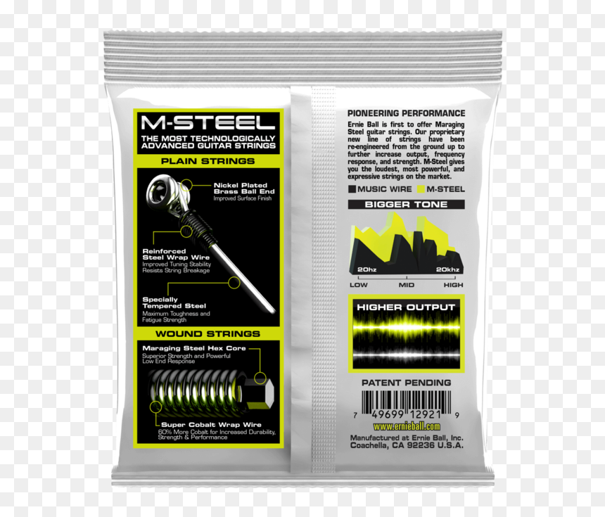 Regular Slinky M Steel Electric Guitar Strings"

 
 - Ernie Ball M Steel Slinky Electric Guitar Strings, HD Png Download - slinky png