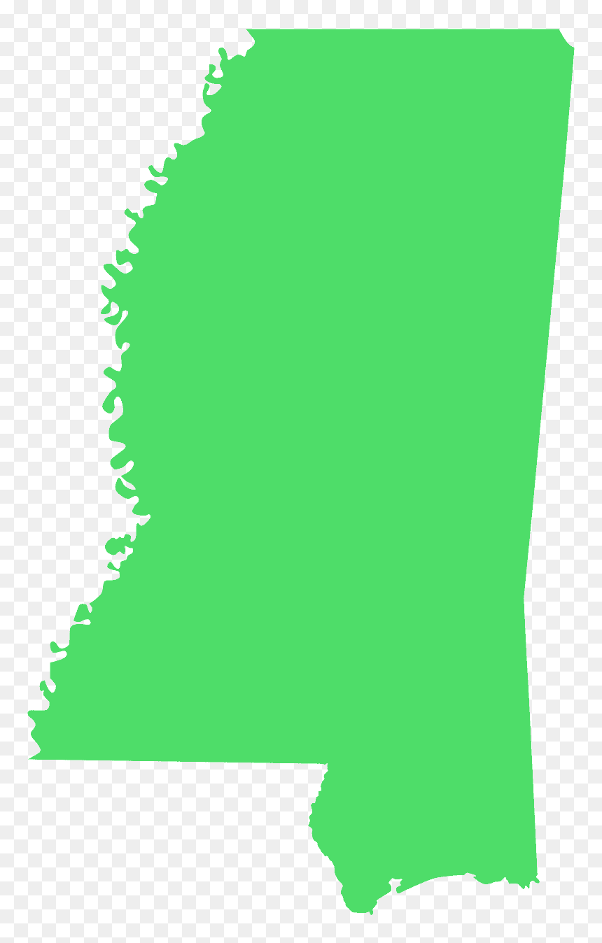 Mississippi State Silhouette, HD Png Download - mississippi outline png