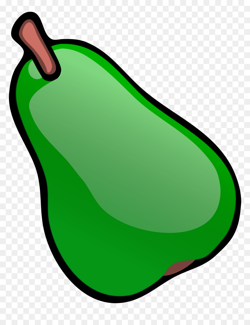 Green Fruits And Vegetables Clipart - Green Pear Clipart, HD Png Download - vegetables clipart png