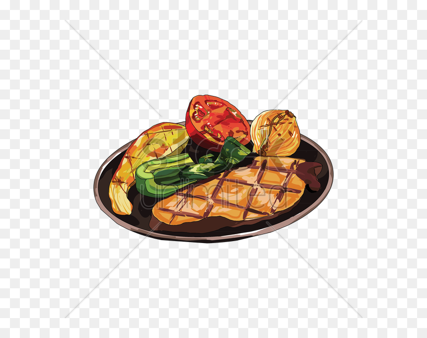 Vegetable Clipart Vegetable Dish - Chicken And Vegetables Clipart, HD Png Download - vegetables clipart png
