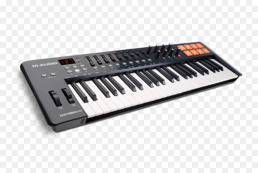 Transparent Midi Keyboard Png - M Audio Controller 61, Png Download - keyboard key png