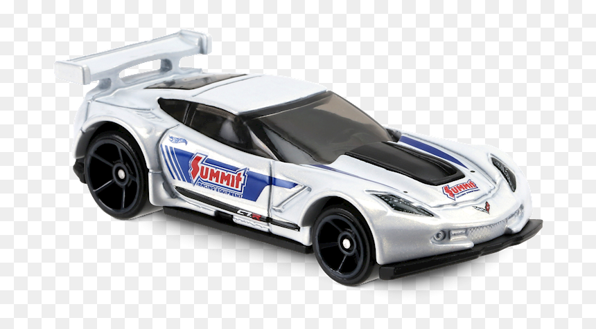 Hot Wheel Corvette C7 R White, HD Png Download - hot wheels car png