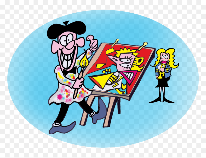 Cartoonist Artist Cartoon, HD Png Download - pencil scribble png