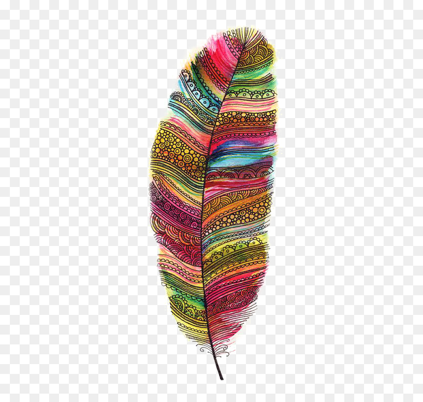 Colourful Feathers Of Birds, HD Png Download - feather tattoo png