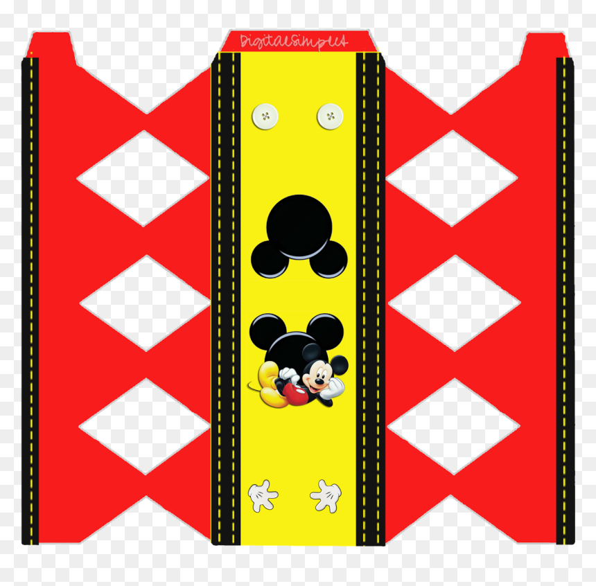 Kit Aniversário De Personalizados Tema Mickey Mouse - Kit Digital Azul E Branco, HD Png Download - caixa png