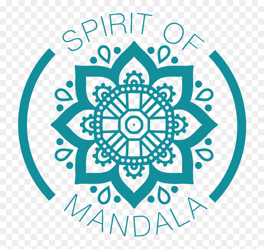 Spirit Of Mandala Logo V15 Transparent Turquoise - Mandala Past Present Future, HD Png Download - mandala png transparent