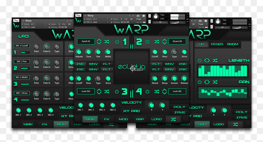 Ecliptiq Audio Warp - Ecliptiq Audio Neon Kontakt, HD Png Download - warp png