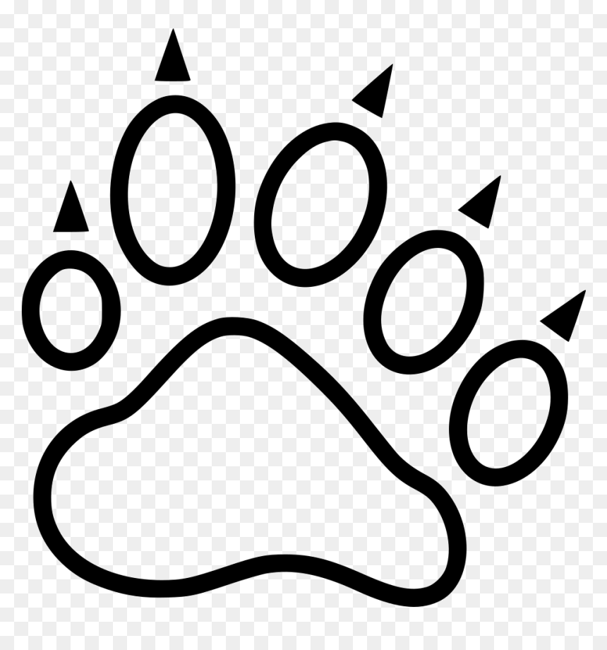 Paw Print Animal - Circle, HD Png Download - paw print white png