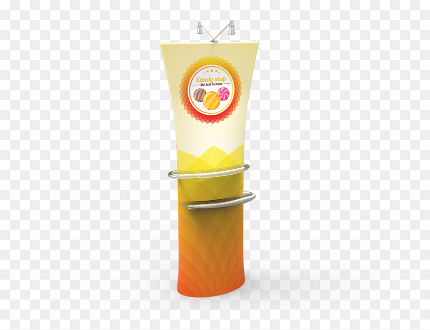 Straight Top Tension Fabric Banner Stand With Arm Shelves - Banner, HD Png Download - straight banner png