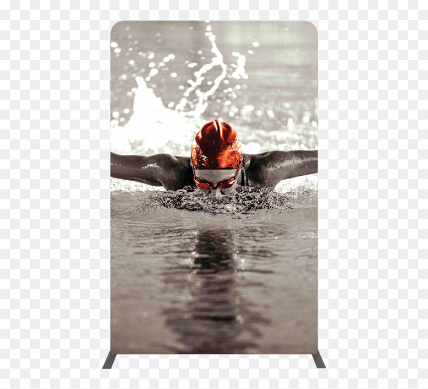 Strong Swimmer Black And White, HD Png Download - straight banner png