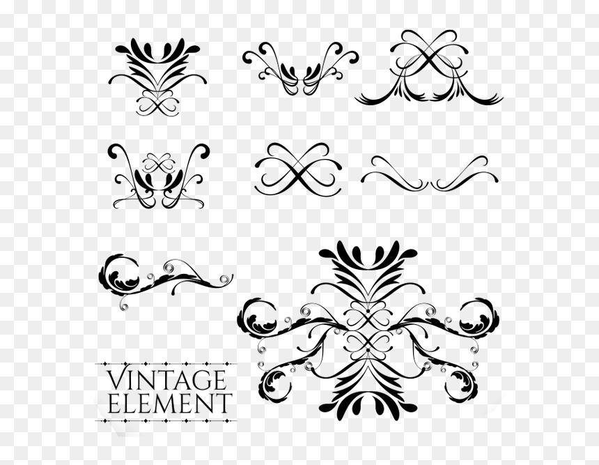 Винтажный Узор, Винтажный Орнамент, Бордюр, Vintage - Ornament, HD Png Download - vintage ornaments png
