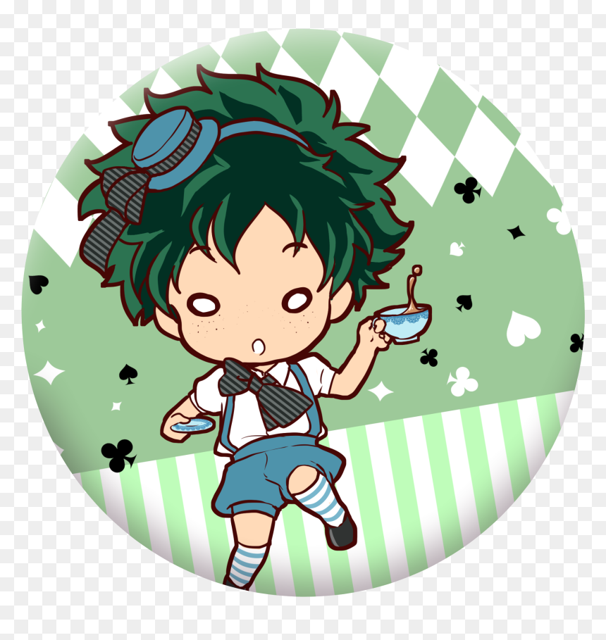 [preorder] Hero In Wonderland Tea Party Pin Buttons - Cartoon, HD Png Download - pin button png