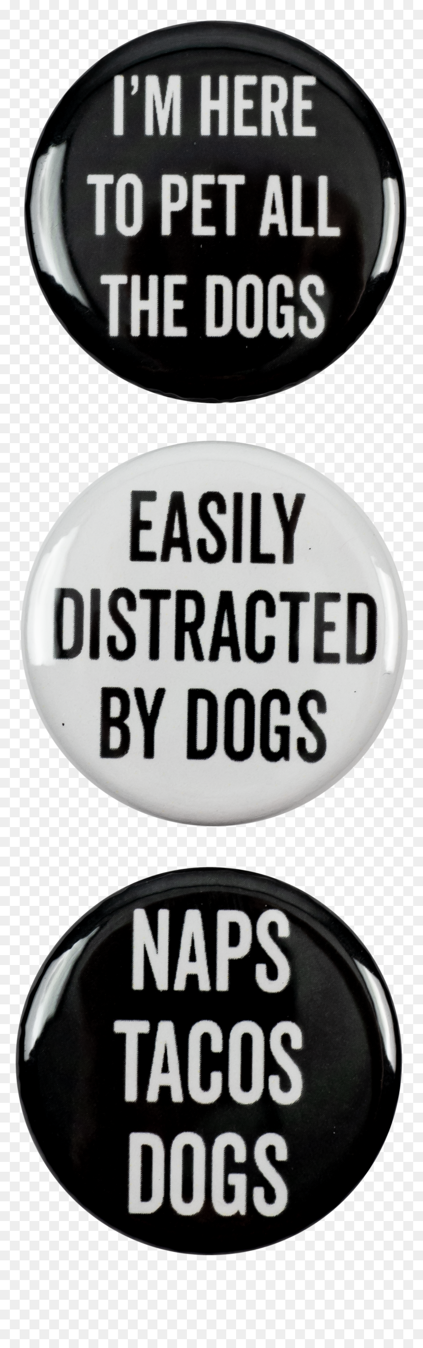 Dog 3pc Pin Button Set - Circle, HD Png Download - pin button png