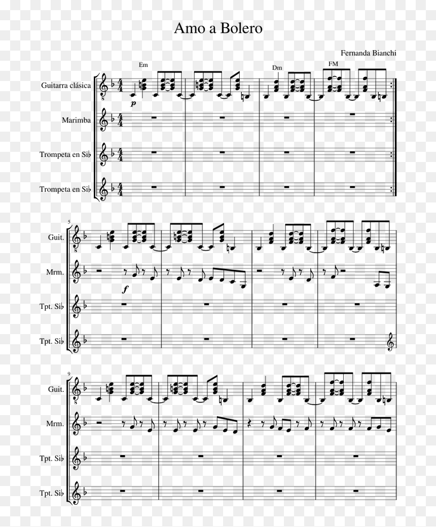 Floral Dance Brass Band Score, HD Png Download - trompeta png
