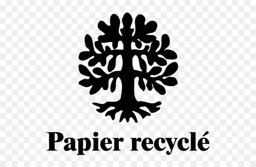 Logo Papier Recyclé Vectoriel, HD Png Download - white recycle symbol png