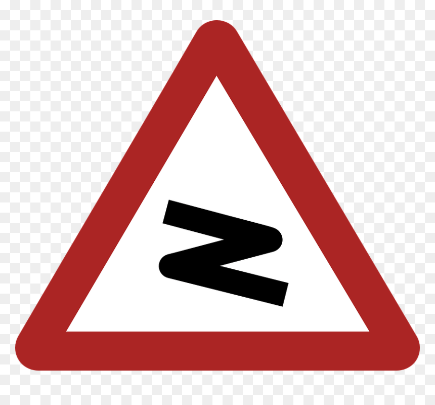 Señal De Advertencia De Peligro Curva Peligrosa - Loose Gravel Road Sign, HD Png Download - advertencia png