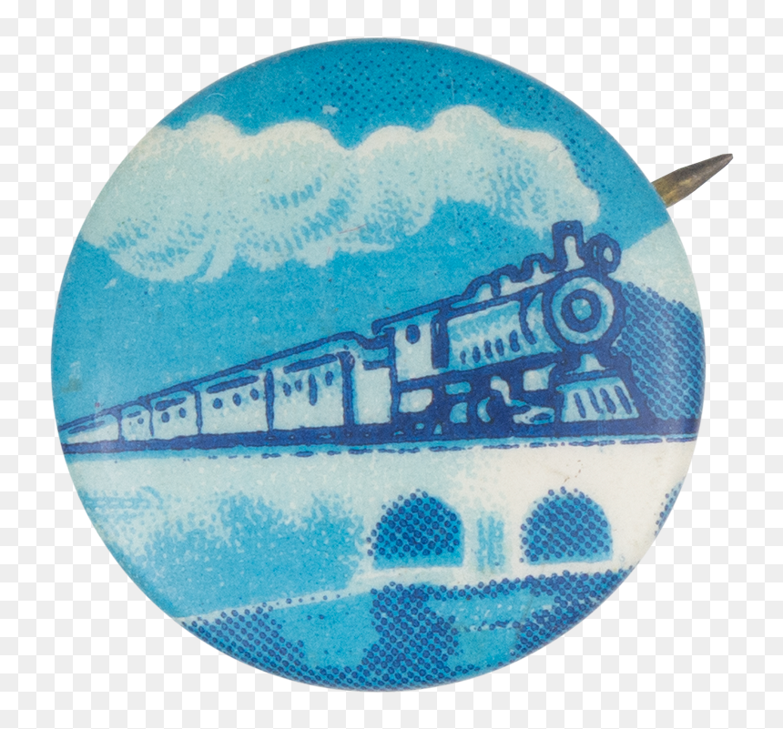 Blue Train Art Button Museum, HD Png Download - train smoke png