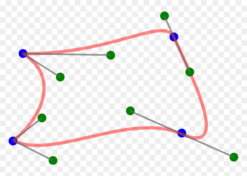 Composite Bézier Curve - Composite Bezier Curve, HD Png Download - curved png