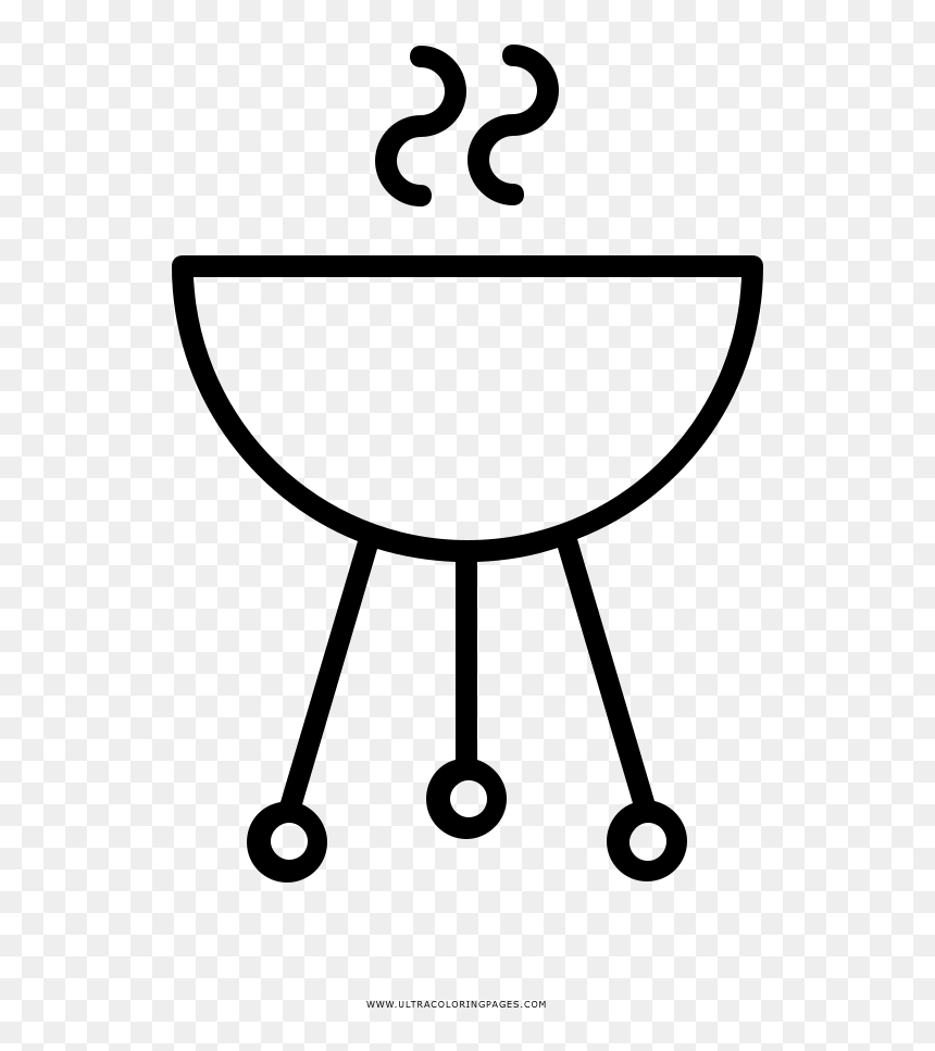 Bbq Coloring Page - Pendulum Symbol, HD Png Download - churrasco png