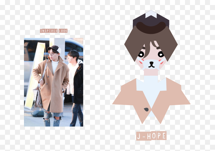 Jung Hoseok Airport Fashion, HD Png Download - bts chibi png
