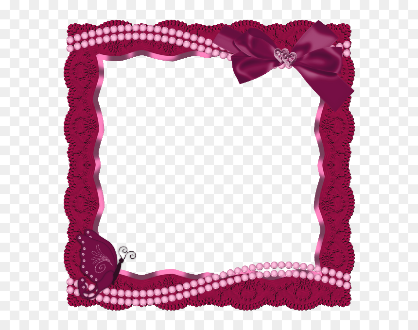 Frame Violet Border Design, HD Png Download - pearls clipart png