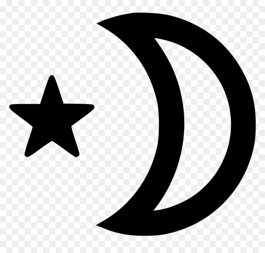 Black Star Trendy, HD Png Download - moon outline png