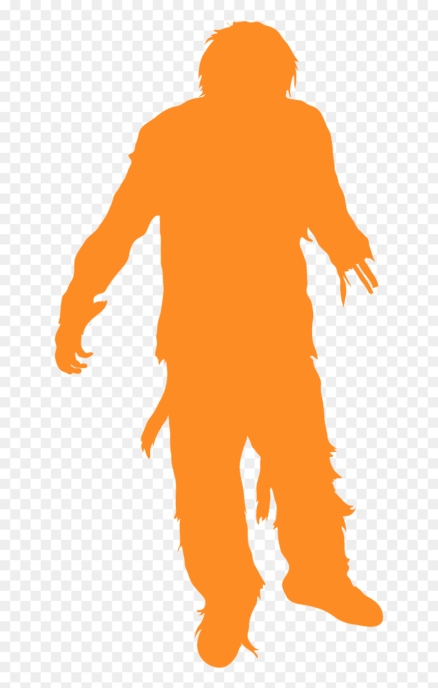 Silhouette De Zombie, HD Png Download - zombie vector png